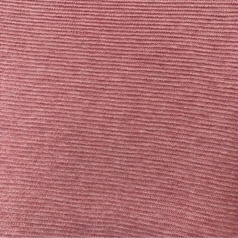 Banana Republic Organic Slub Cotton‎ Rib Knit Polo Shirt XL Long Sleeve  Pink